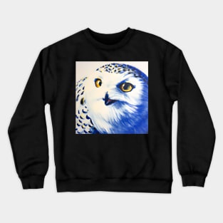Snowy Owl Close-Up Painting Crewneck Sweatshirt